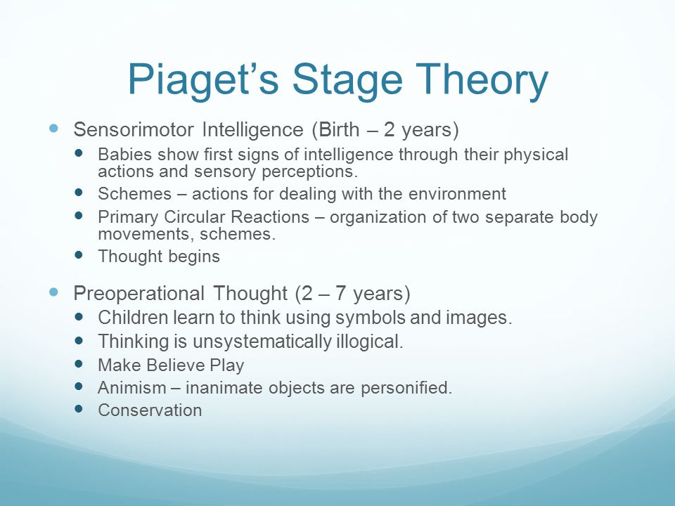 Piaget intelligence theory hot sale